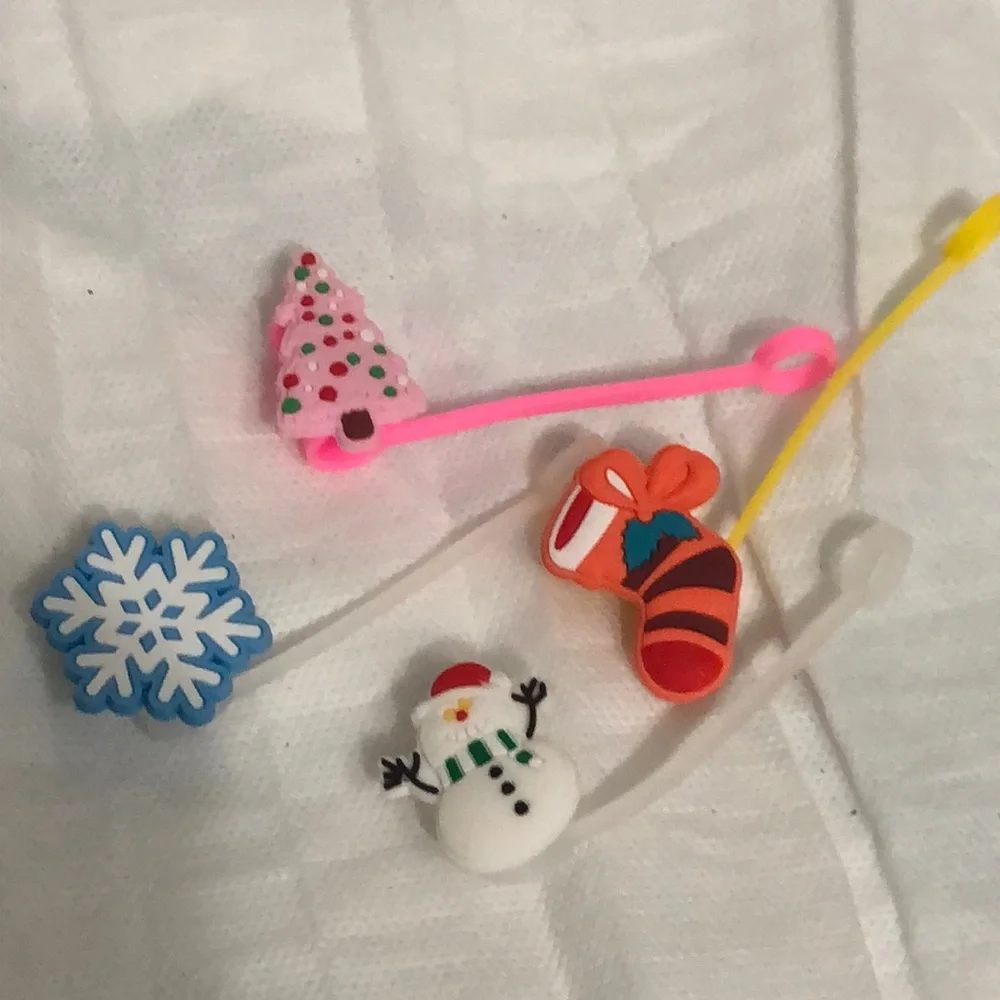 Holiday Themed Straw Toppers bundle 4 new